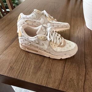 Nike Men's Sneakers Beige Cream Polka Dot Air Max 90 NRG 6.5